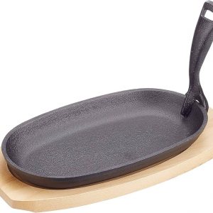 PLAT EN FONTE AVEC SUPPORT EN BOIS - Image 3