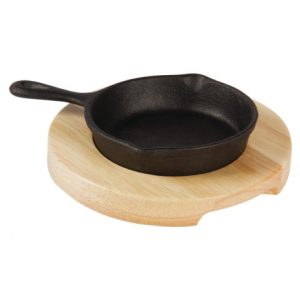 PLAT EN FONTE AVEC SUPPORT EN BOIS - Image 4