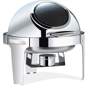 CHAUFFE-PLATS CHAFING DISH ROND AVEC COUVERCLE