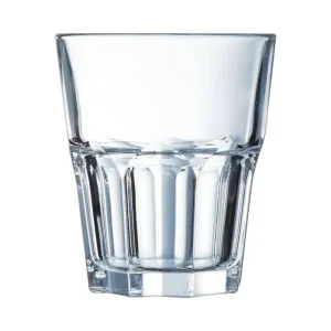 GOBELET VERRE RAYE FORME BASSE 27CL